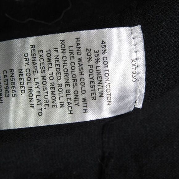 Rachel Parcell Ruffle Short Sleeve Cardigan in Black SZ S - Picture 7 of 7